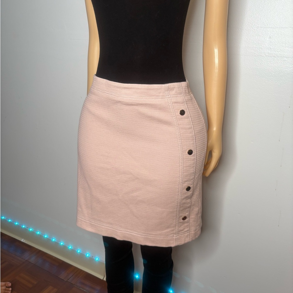 Ann Taylor Blush Pencil Skirt with Button Accents